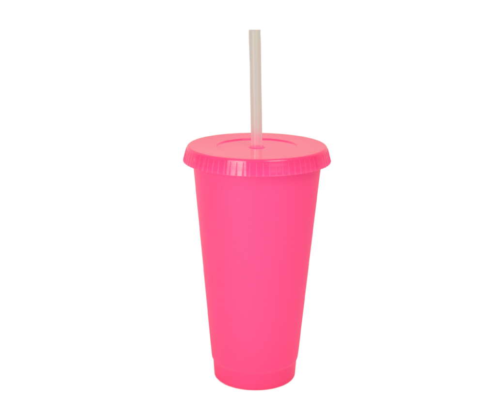 Vaso Janna 24 Oz Rosa Neon Matte 2 GrupoJanna